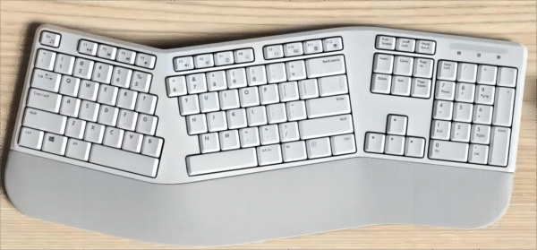 Ergonomic Wireless Keyboard Curved Design for Natural Typing 2.4G Full Size Ergo Split Keyboard with Wrist Rest - Image 8