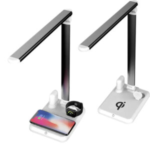 4 in 1 Portable Foldable Fast Wireless Charging Station LED Desk Lamp for iPhone 14/13Pro