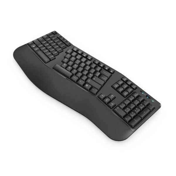Ergonomic Wireless Keyboard Curved Design for Natural Typing 2.4G Full Size Ergo Split Keyboard with Wrist Rest - Image 2