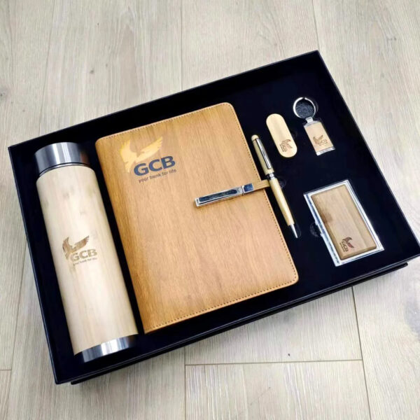 ECO Promotional Item Custom logo Bamboo Gift Set - Image 2