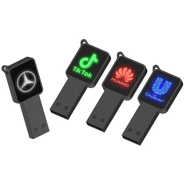 LED lightup USB flash drives  glowing logo memory stick USB pen drive 128GB - Image 2