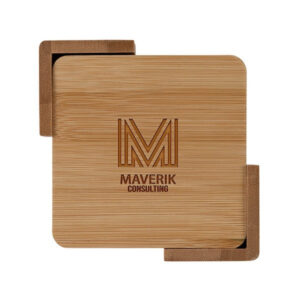 Brandon IV 4-Piece Bamboo Coaster Set (Q197322)