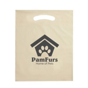 Fold Over Die Cut Plastic Bag (15" x 19" x 3") (Q293776)