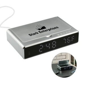 UV Sanitizer Desk Clock With Wireless Charging (Q332422)