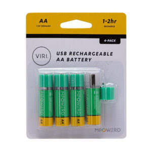 MPOWERD 4 Pack Rechargeable USB Batteries (Q453922)