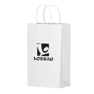 White Kraft Twisted Paper Handle Shopper (Q593211)