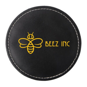 Benson Bonded Leather Round Coaster Single (Q609422)