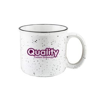 15 Oz. White Speckled Campfire Mugs (Q609911)