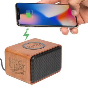 Wood Bluetooth Speaker With Wireless Charging Pad (Q612322)