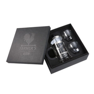 Modena Coffee Press And Glass Set (Q614422)