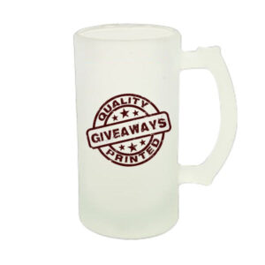 16 Oz. Glass Beer Steins Frosted Exterior (Q648711)