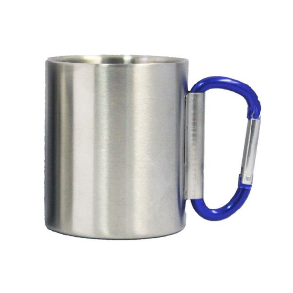 10 Oz. Brushed Stainless Steel Carabiner Mugs (Q653911) - Image 4
