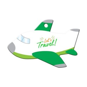 Green Plane Shaped Luggage Tag (Q679322)