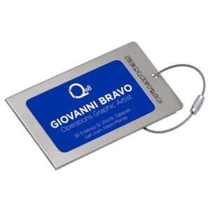 Brushed Steel Luggage Tag (Q733311)