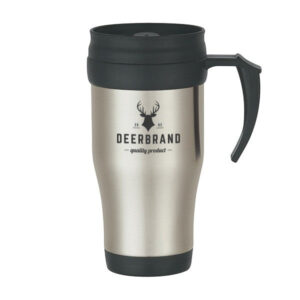 16 Oz. Stainless Steel Slide Action Travel Mugs (Q738711)