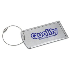 Prestige Brushed Metal Luggage Bag Tag (Q76450)