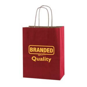 Solid Tinted Kraft Shopping Bags (8" x 4.75" x 10.5" x 4.75") (Q76671)