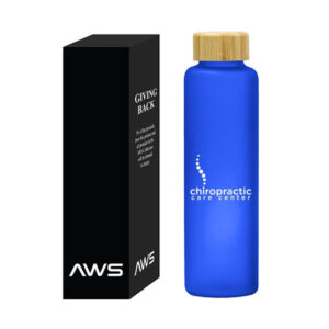 AWS 20 Oz. Belle Glass Bottle With Bamboo Lid (Q803422)