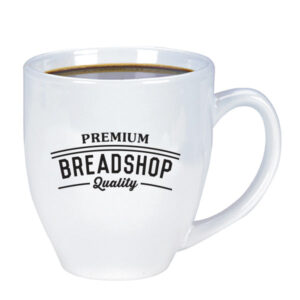 White Shiny Bistro Mugs (15 oz.) (Q858311)