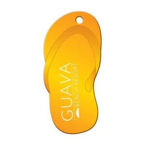 Orange Flip Flop Shaped Luggage Tag (Q879322)