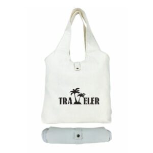7 Oz. White Canvas Foldable Sling Tote Bag (Q891211)