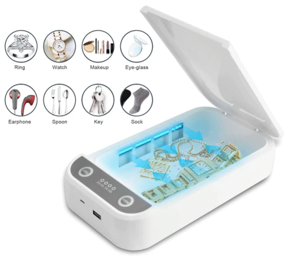 5V UV Light Sterilizer Box | Jewelry Phones Cleaner Personal Sanitizer Disinfection Cabinet with Aromatherapy Diffuser - Image 6