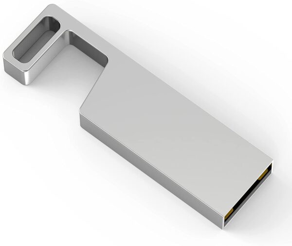 64GB USB Flash Drive Metal Thumb Drive with Keychain - Image 2