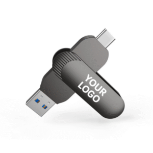 USB A + USB C Black USB Flash Drives