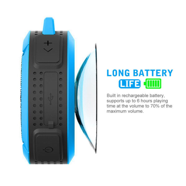 Portable Waterproof Wireless Mini Bluetooth Music Speaker (Black) - Image 2