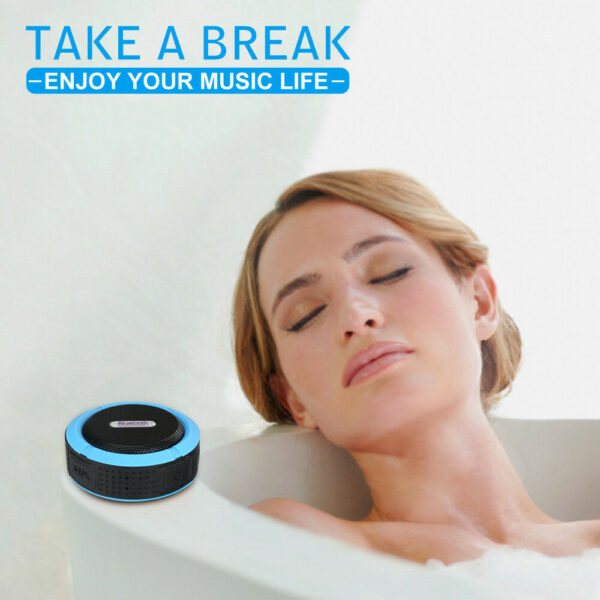 Portable Waterproof Wireless Mini Bluetooth Music Speaker (Black) - Image 4