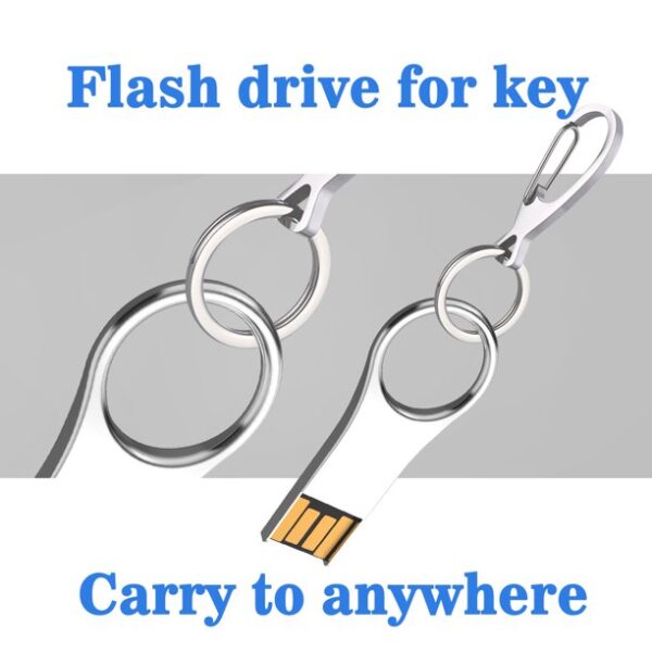 USB Flash Drive Key-chain Design Type A USB 2.0 Flash Drive Thin Metal - Image 5
