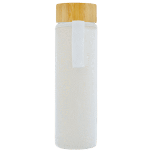 Glass Water Bottle With Bamboo Lid
