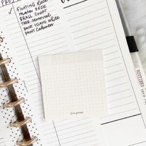 Gray Header and Dot Grid Sticky Notes