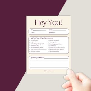 "Hey You, In Case You Were Wondering" Notepad