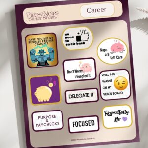 Career Themed Sticker Sheet
