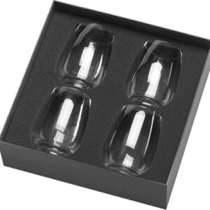 Engraved Stemless Wine Glasses Gift Set of 4