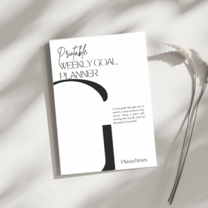 PleaseNotes Printable Weekly Goal Planner