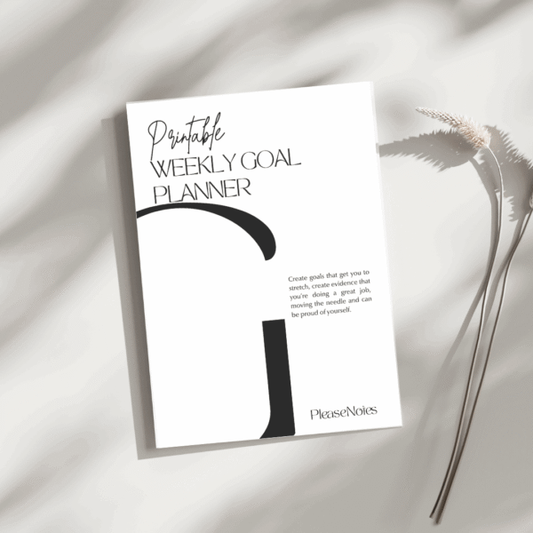 PleaseNotes Printable Weekly Goal Planner