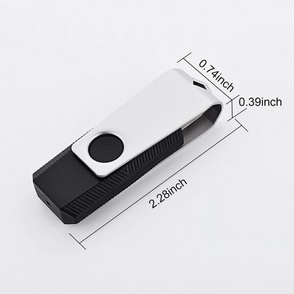 USB 3.0 Flash Drive Bulk with Swivel Design Black/Blue | TOPESEL S777 - Image 3